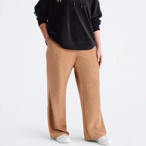 Calvin Klein Performance High Waisted Wide Leg Ribbed Textured Pant, Size Small